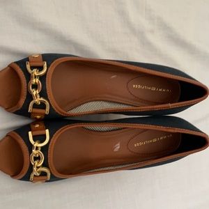 Tommy Hilfiger open toed wedge heels